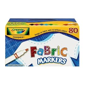 Crayola Fabric Markers 80 Pkg-Assorted Colors by Crayola