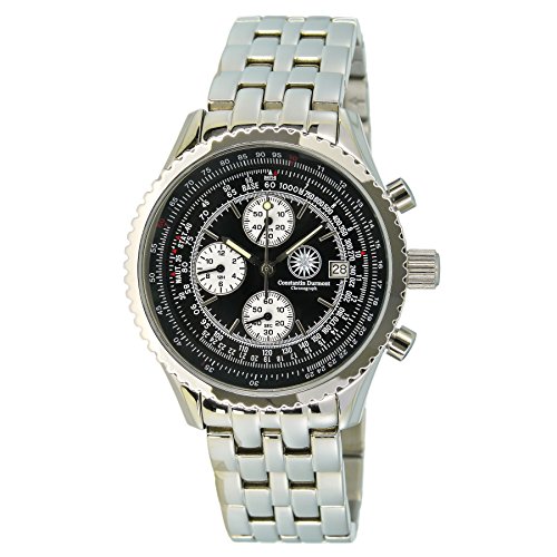Constantin Durmont hombre-reloj cronógrafo de cuarzo acero inoxidable Navigator CD-NAVI-QZ-ST-STST-BK Constantin Durmont hombre-reloj cronógrafo de cuarzo acero inoxidable Navigator CD-NAVI-QZ-ST-STST-BK