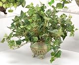 Mini Ivy In Metal Planter 10hx8w Light Bronze