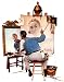 Norman Rockwell - Triple Self Portrait Poster Print Card by Norman Rockwell, 8x10