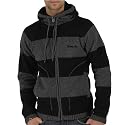 Bench Mens Fleece Lined Stripe Hoody Knit Top Anthracite