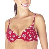 Xhilaration Red Snow Cotton Plunge Bra - 32A