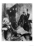 Karl Marx German Political Theorist Working on Das Kapital with
Engels Art Giclee Poster Print by Shukow, 12x16