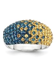 Sterling Silver Swarovski Elements Ann Arbor Spirit Ring