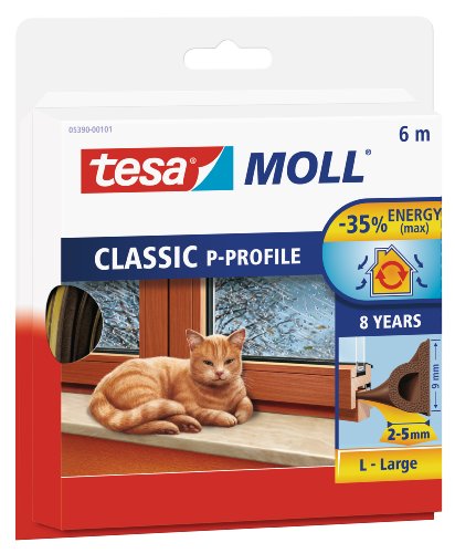 tesa 05390-101-00 tesa Moll Hohlprofil-Dichtung 6 m, 5 mm, 9 mm braun