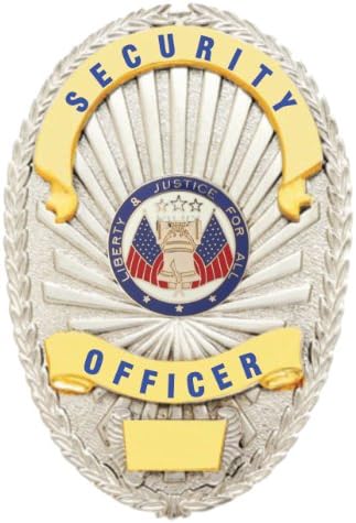 Security Officer Gold on Silver Shield Badge-18
