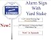 Security Sign #102S Spanish 1 Commercial Grade Burglar ALARM System Deterrence Warning! Sign #102S Spanish Mounted on 36" Aluminum Yard Stake with Safety Cap