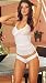 Sheer White Mesh Cami & Low Rise Panty Set