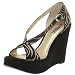 Hale Bob Women's Hannah II Wedge,Black Zebra,8.5 M