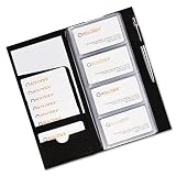 Rolodex Low Profile Business Card Book, 96 Card Capacity, Black (76659)