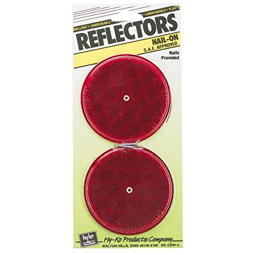 HY-KO PROD Reflector, 2 Pack, 3-1/4", Red (CDRF-5R)