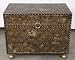 Lourdes Chest Box Trunk with Hinged Top Solid Wood Metal Accent 31.5"W x 18"D x 25.5"H