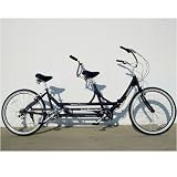 Aluminum Folding Tandem 7-Speed Shimano Black 