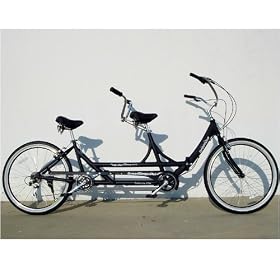 Aluminum Folding Tandem Beach Cruiser 7-Speed Shimano