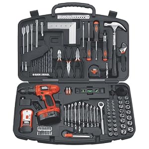 Click here to buy Black & Decker 14.4V 126-pc. Home Project Kit.