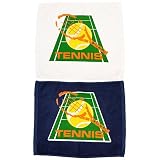 Tennis Towel With Court and Ball Image