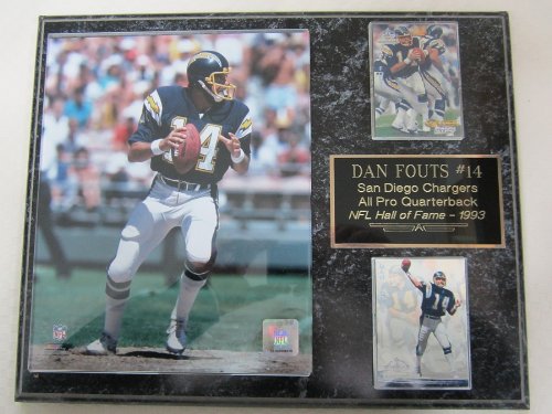 San Diego Chargers Dan Fouts 2 Card Collector Plaque