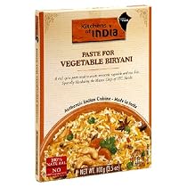 Kitchens Of India Curry Paste For Vegtable Biryani, 3.5-Ounce Boxes (Pack of 6)