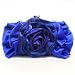 Satin Handmade Evening Handbag Purse Clutch Bag Wedding Bag Party Bag (blue)