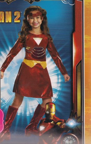 Iron Man 2 Ironette Girls Costume Dress Up Large Plus 10 1/2 - 12 1/2