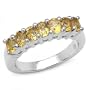 1.40 Carat Genuine Citrine Oval Silver Ring