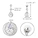 EVER FAITH Women's CZ Austrian Crystal Art Deco Teardrop Bridal Dangle Earrings Clear Silver-Tone