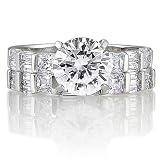 Sterling Silver Ring Cubic Zirconia CZ Stackable Ring - Ideal Gift For Mother, For Her, Birthday, Anniversary, Bridal, Wedding, Engagement