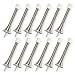 Brushed Satin Nickle Spring Door Stops,3-1/8â€ Heavy Duty Door Stop - Flexible Spring Door Stopper with Low Mounted Baby Proof White Rubber Bumper Tips,12 Pack