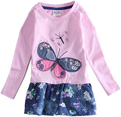 Novatx Little Gril's Spring and Autumn Butterfly Garden Floral Skirt,P,2T