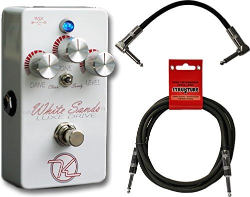 Keeley White Sands Luxe Drive Low to Medium Gain Dual Mode Overdrive Pedal w/ 2 Cables