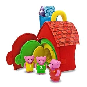 Melissa and Doug Deluxe Three Little Pigs Play Set Soft Baby Toy by 