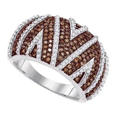 Cheap Girls Jewelry 0.90CTW COGNAC DIAMOND MICRO-PAVE RING For Sale
