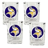 Minnesota Vikings NFL 4pc Square Shot Glass Set