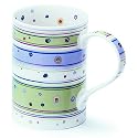 Silver Spots Green Bone China Mug