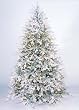 7.5' Flocked Hunter Fir Pre-Lit Artificial Christmas Tree - Clear Lights