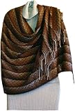 Alpaca Pashmina. Rare Baby Alpaca & Silk Pacmina - Browns & Creams Textured Weave