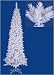 9' Pre-Lit White Ashley Spruce Artificial Pencil Christmas Tree - Clear Lights