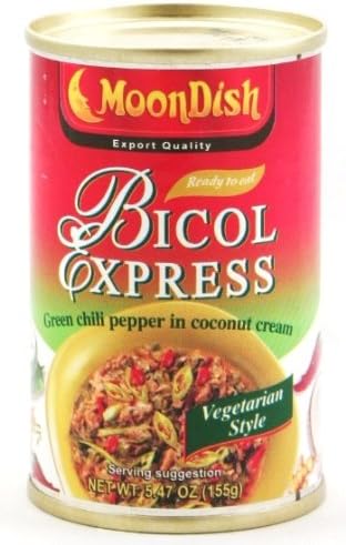 Moon Dish - Bicol Express - Green Chili Pepper in Coconut Cream (Vegetarian Style) - 12 x 155g
