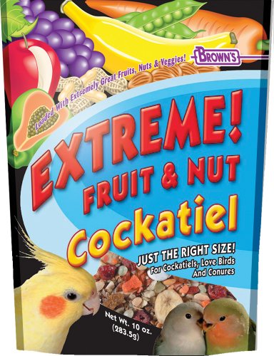 F.M. Brown's Extreme Fruit n' Nut Cockatiel, 10-Ounce