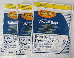 Bissell Style 1 and 7 Upright Vacuum Bags -9 Pk