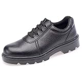 General Purpose LH380 High Quality Black Leather Unisex Gibson Safety Shoe With Steel Toe Caps