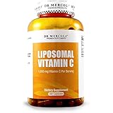 Dr. Mercola Liposomal Vitamin C 1,000mg - 180 Capsules - Higher Bioavailability Potential & Protection Against Intestinal Discomfort
