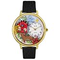 Whimsical Watches Unisex G0120005 Birdhouse Cat Black Skin Leder Uhr