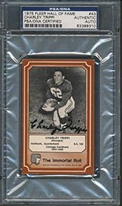 1975 Fleer HOF #43 Charley Trippi Certified Authentic Auto Signed *9310 - PSA/DNA Certified - NFL Slabbed Autographed Cards