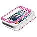 Thousand Eight(TM) iPod Touch 5 (5th Generation) Hard Plastic Dual Layer Tough Shield Heavy Duty Protective Case + [Free Touch Screen Stylus] (TUFF case Dots(Pink/White)/White)