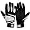 Franklin DH Batting Glove - Men's ( sz. S, Black/White )