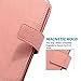 ULAK S6 Case, Galaxy S6 Case,Samsung Galaxy S6 Wallet Case, luxury Fashion Pu Leather Case Magnet Wallet Credit Card Holder Flip Cover Case Built-in 9 Card Slots Case for Samsung Galaxy S6, Coral Pink