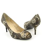 KAREN SCOTT Zamba Heels Slides Gray Womens
