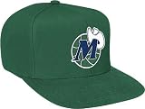Dallas Mavericks Mitchell & Ness Vintage Basic Logo Green Snap Back Hat