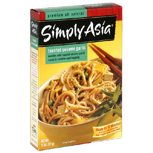 Simply Asia Noodle with Sauce, Toasted Sesame Garlic, 11-Ounce Boxes (Pack of 12) by Simply Asia